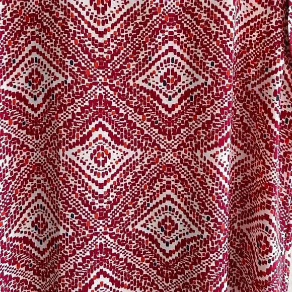Ann Taylor Petite Red Diamond Print Speckled Tank Top, Size PMedium - Picture 7 of 16